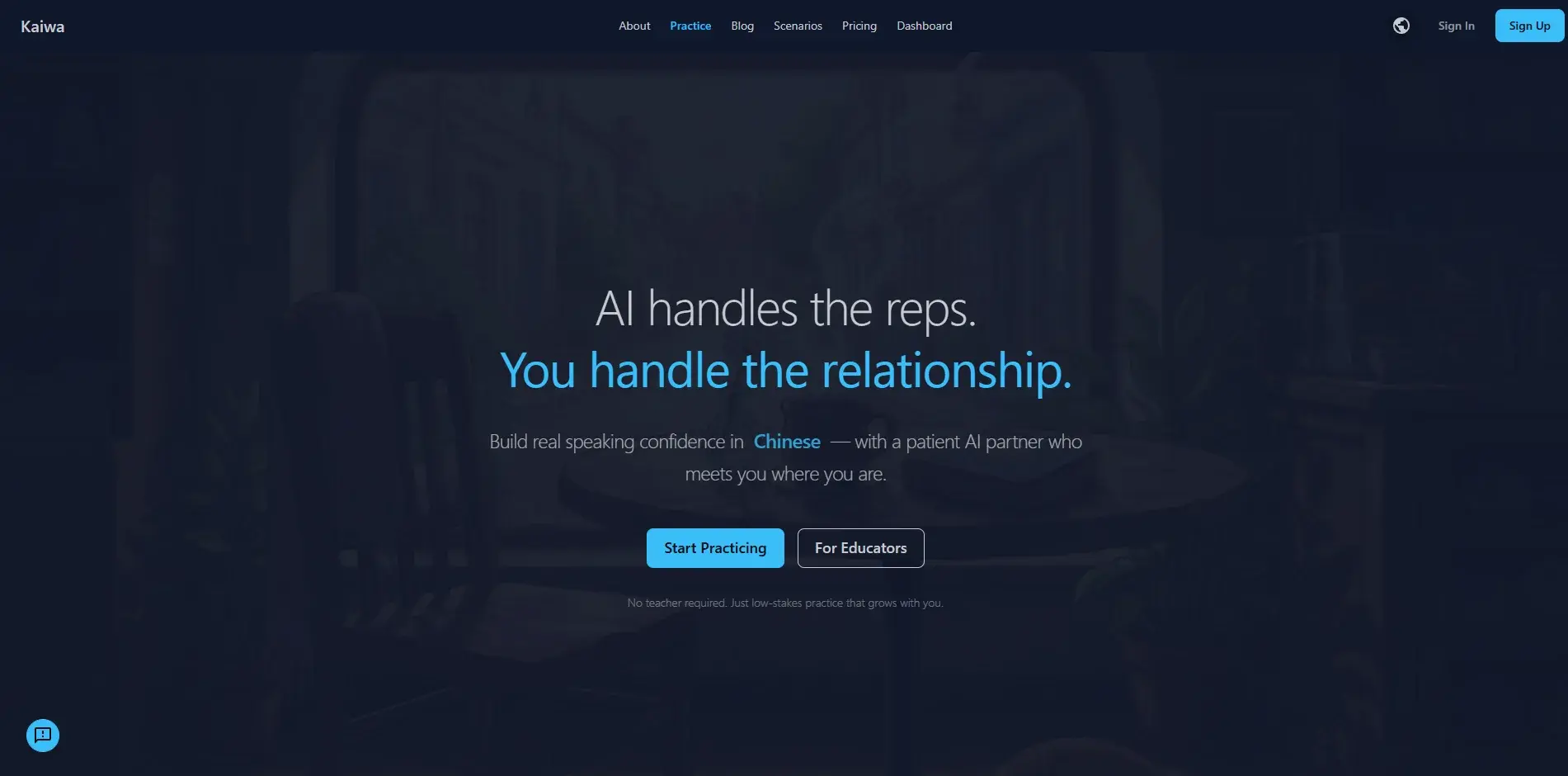 Home page del sito web di recensioni di kaiwa