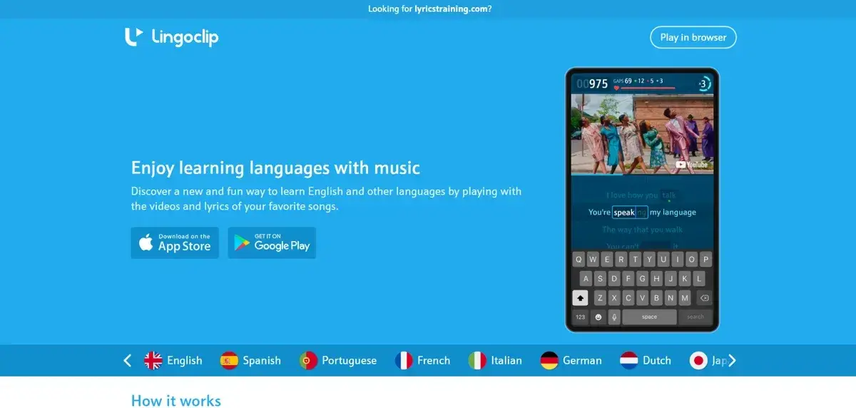 Lingoclip-Startseite