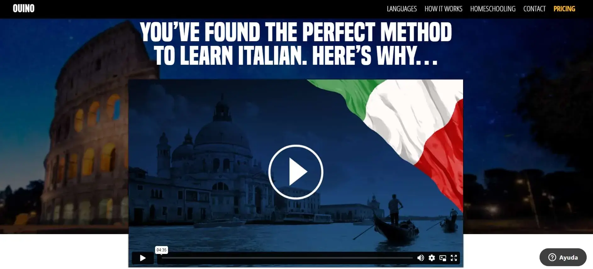 ouino 리뷰 이탈리아어 홈페이지