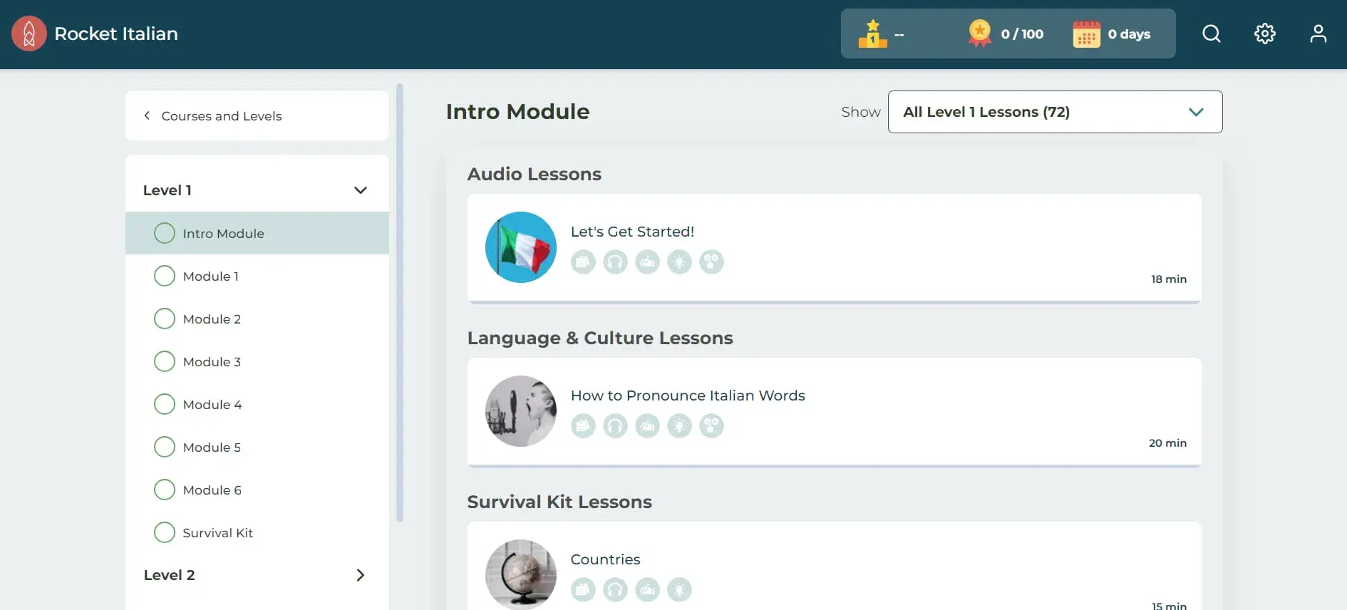 rocket languages 意大利语评测首页