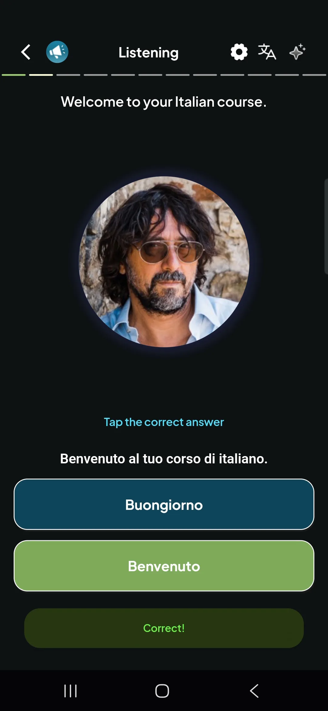 Jumpspeak Italian review listening lesson