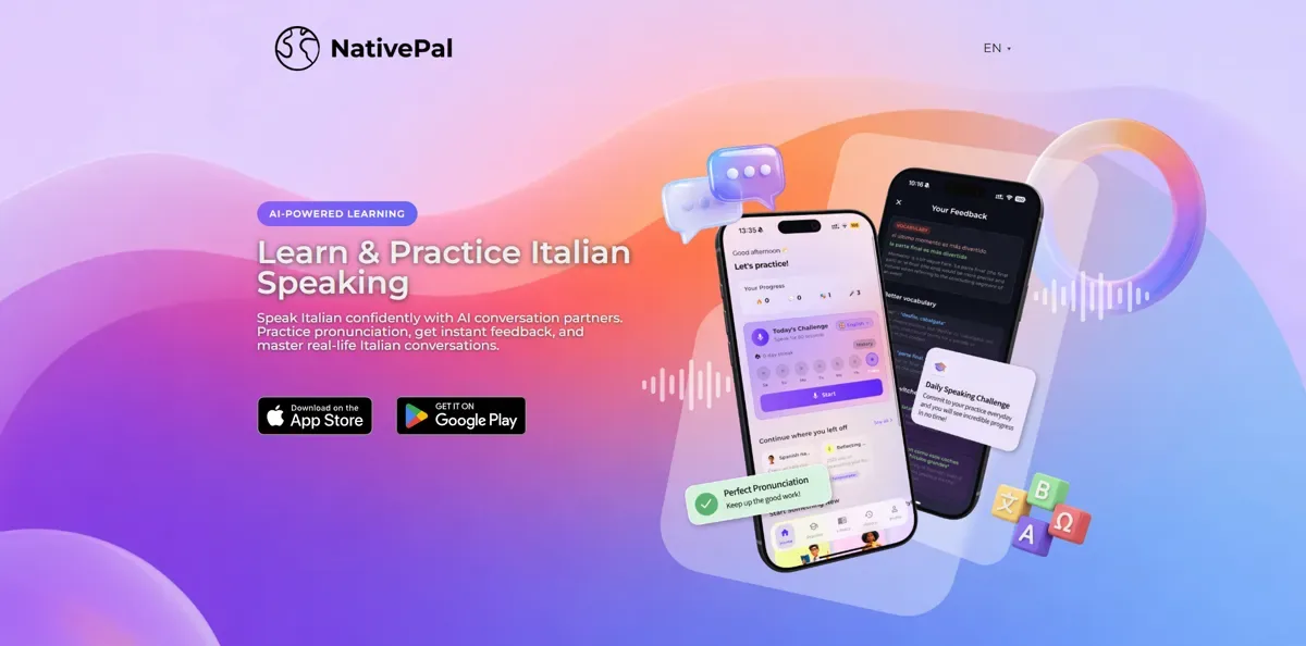 nativepal 홈 화면